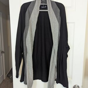 Faded Glory Charcoal and Black Cardigan